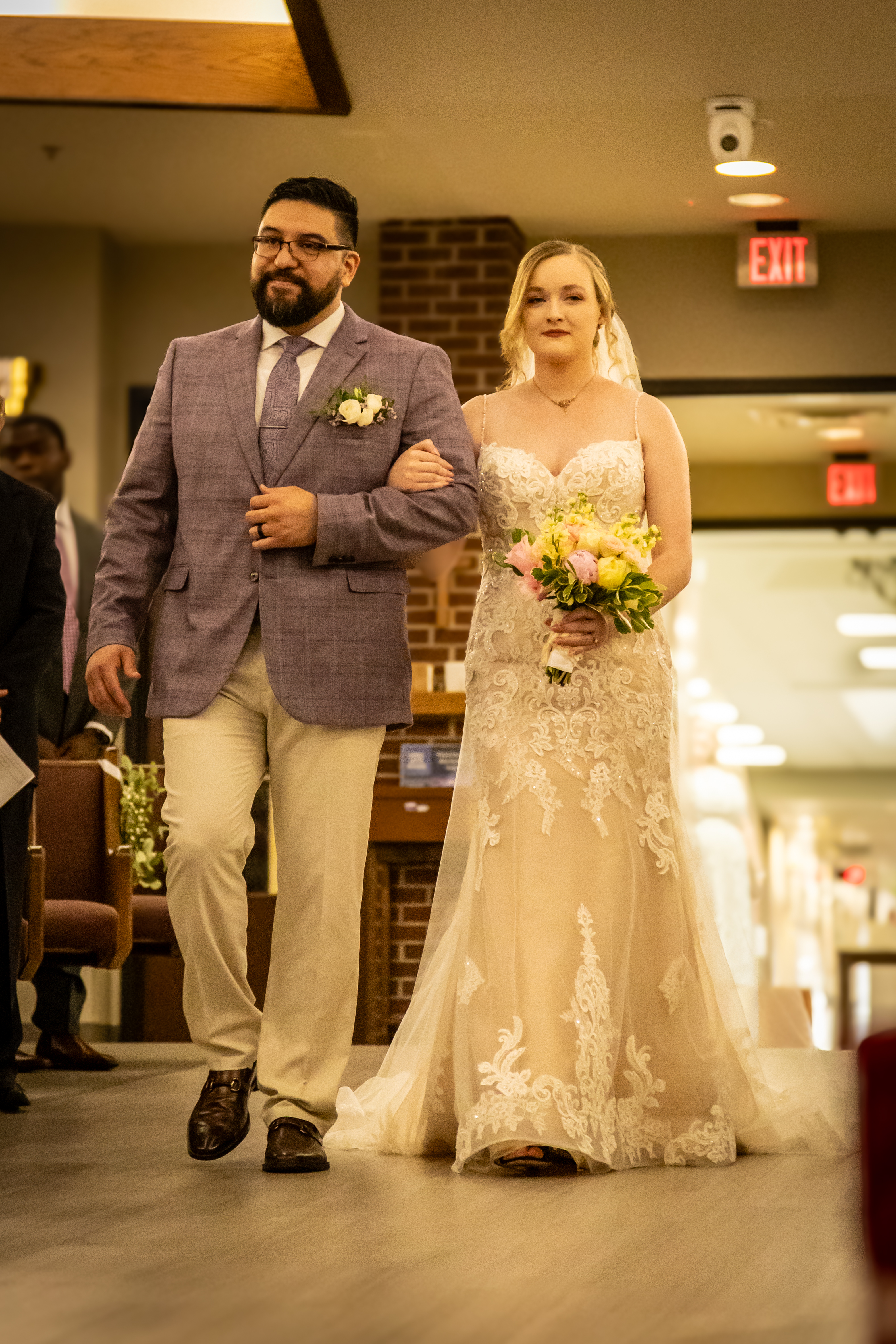 Bride and groom first look
